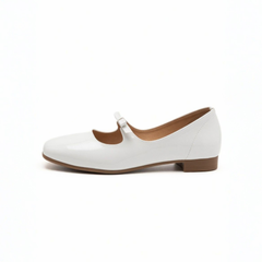 White Buckle Mary Janes