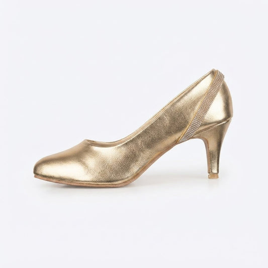 Gold embellished Pumps