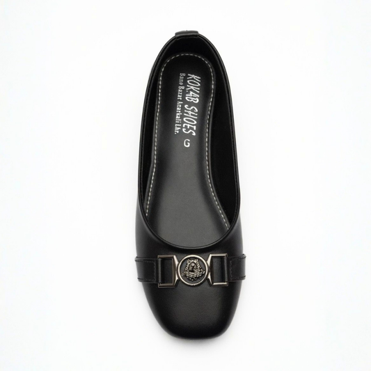 Black Buckle Pumps