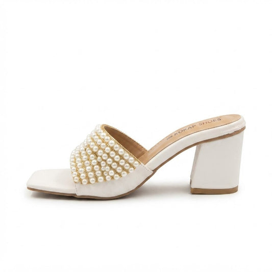 Elegance Pearl Block Heel