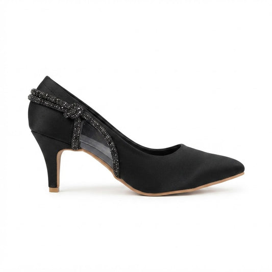 Black Embellished Pumps