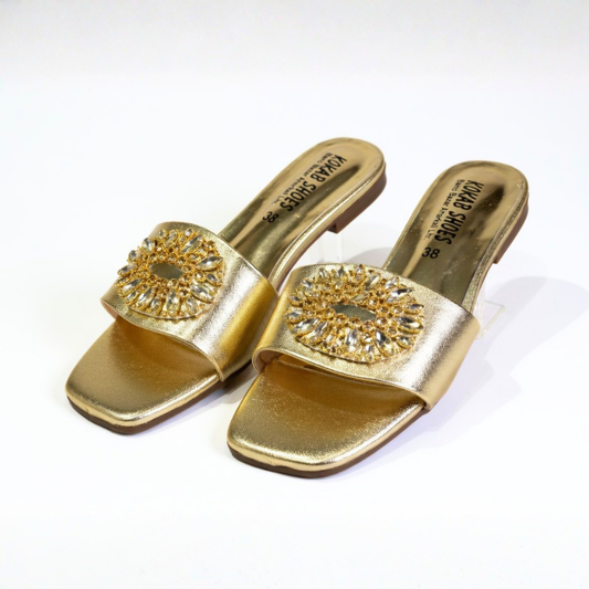Gold Embellished Slides