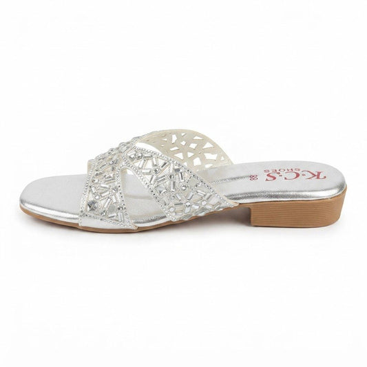 Silver Crystal Flats