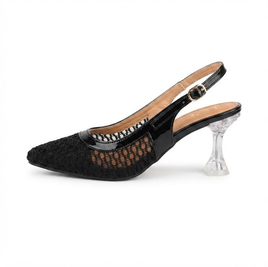 Black Mesh heels