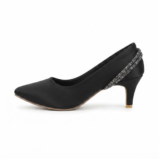 Black Embellished Pumps