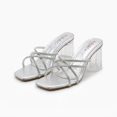 Silver Crystal Heel