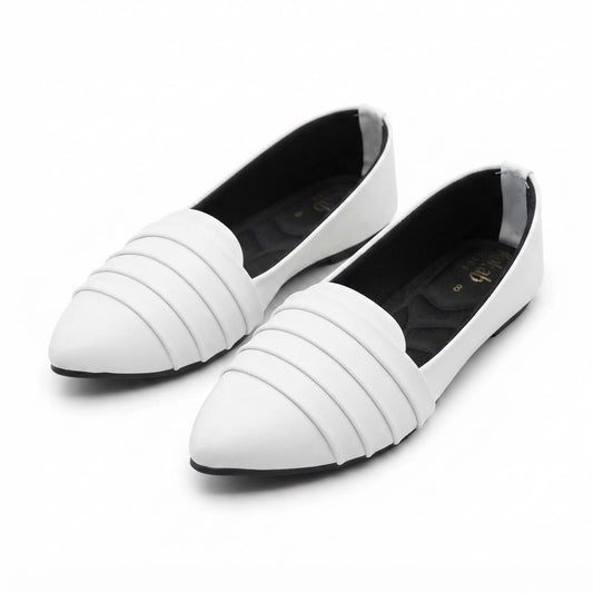 KCS white wedge pumps